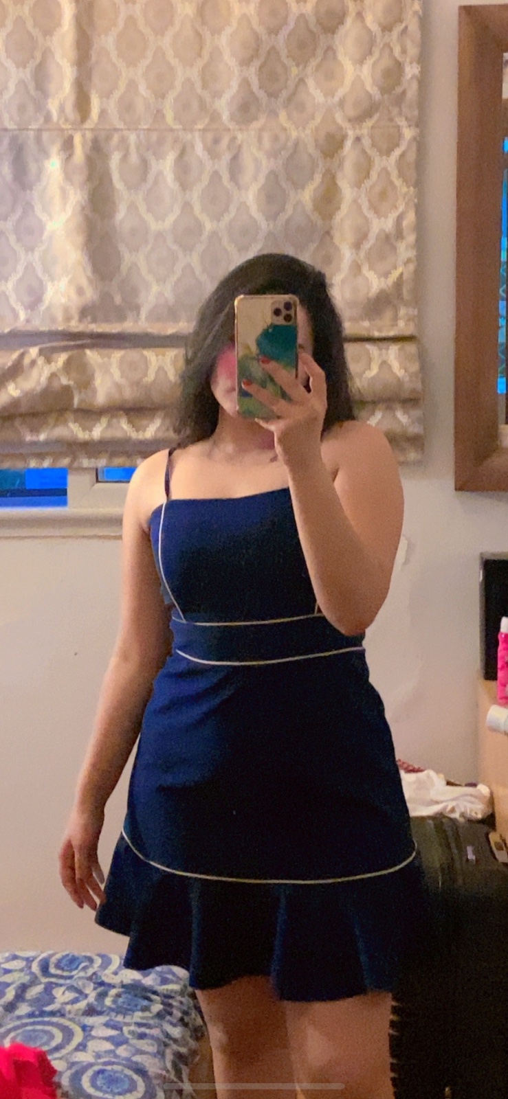 Robe bleu courte