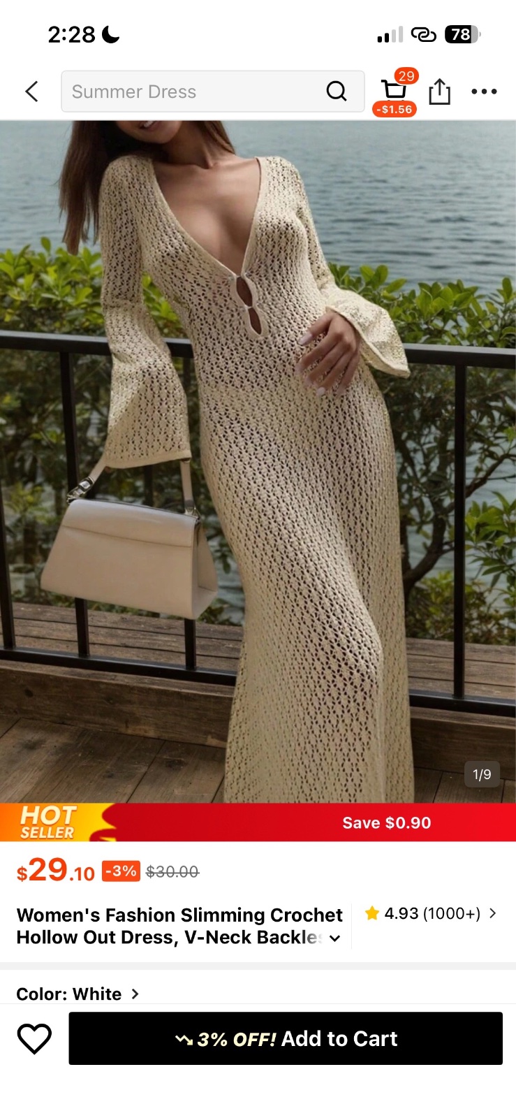 Coverup crochet dress shein jamais portée