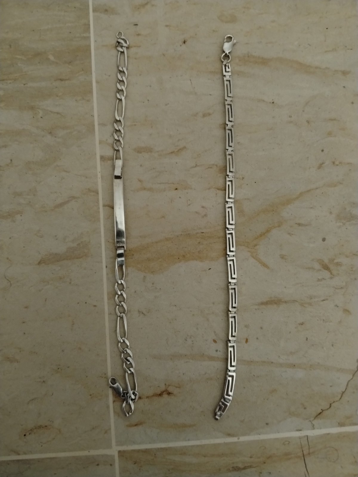 Deux braclet en argent italien