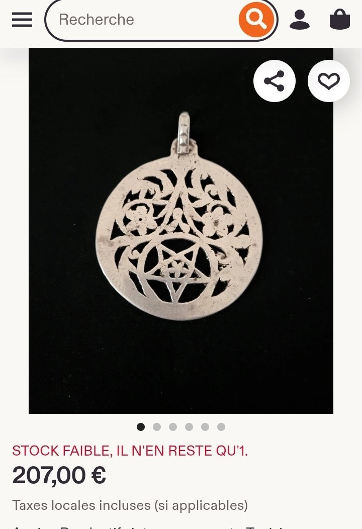 Motif en argent ancien Tunisie
