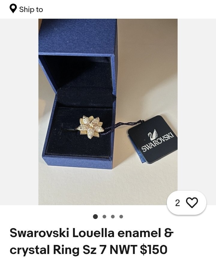 Bague swarovski authentique