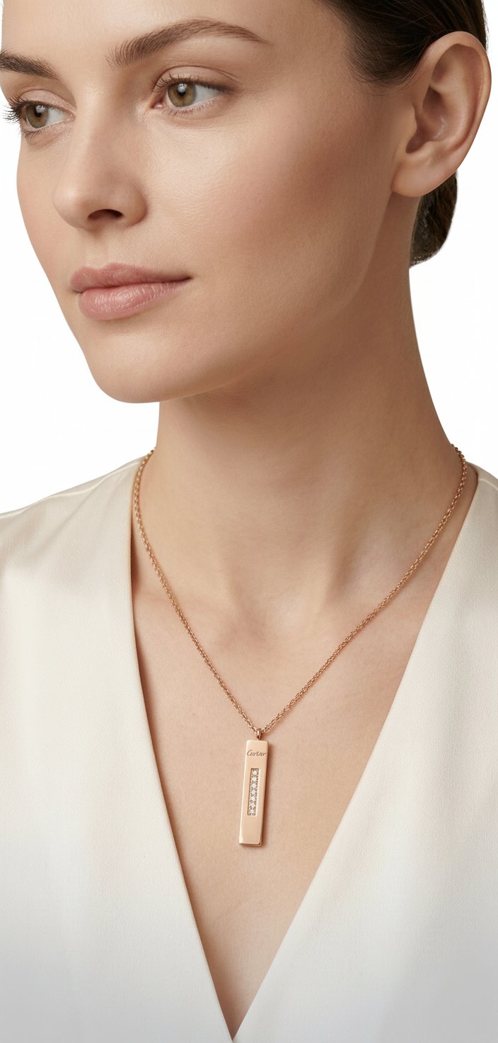Collier Barre Élégance Dorée avec Strass ✨
