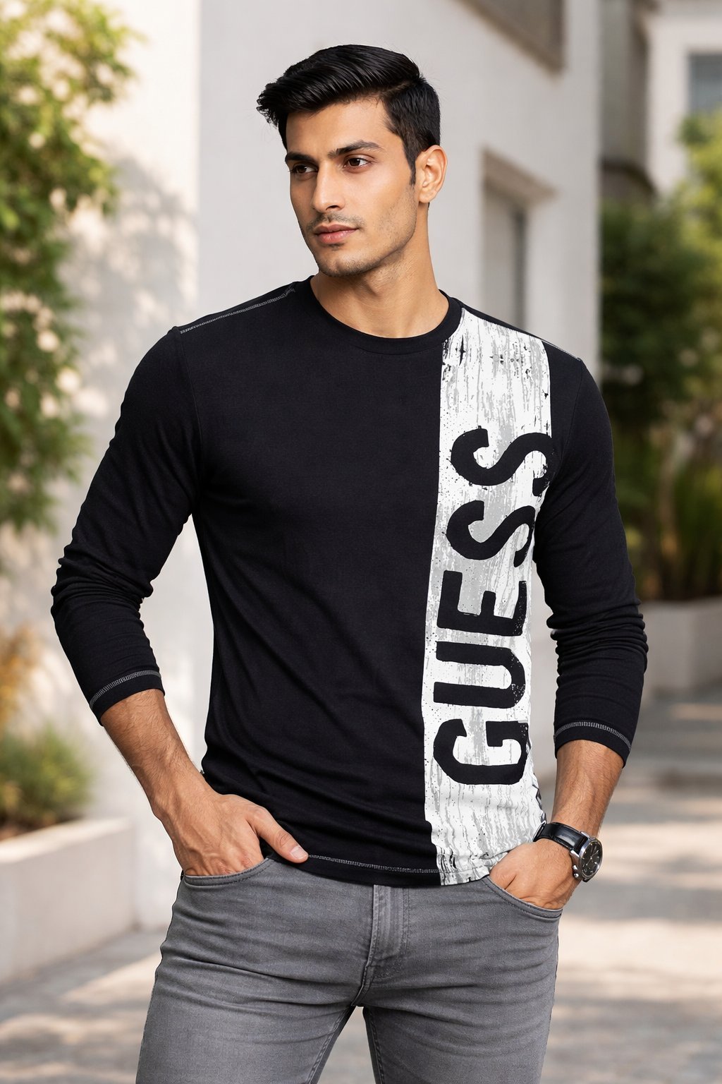 Pull homme GUESS coton organique