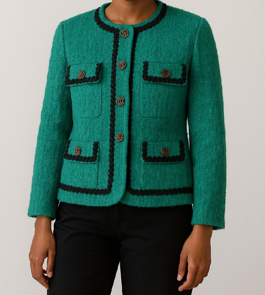 Blazer tweed vert 