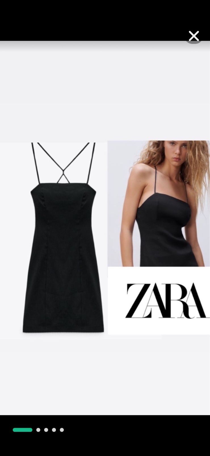 Robe zara en lin et en viscose