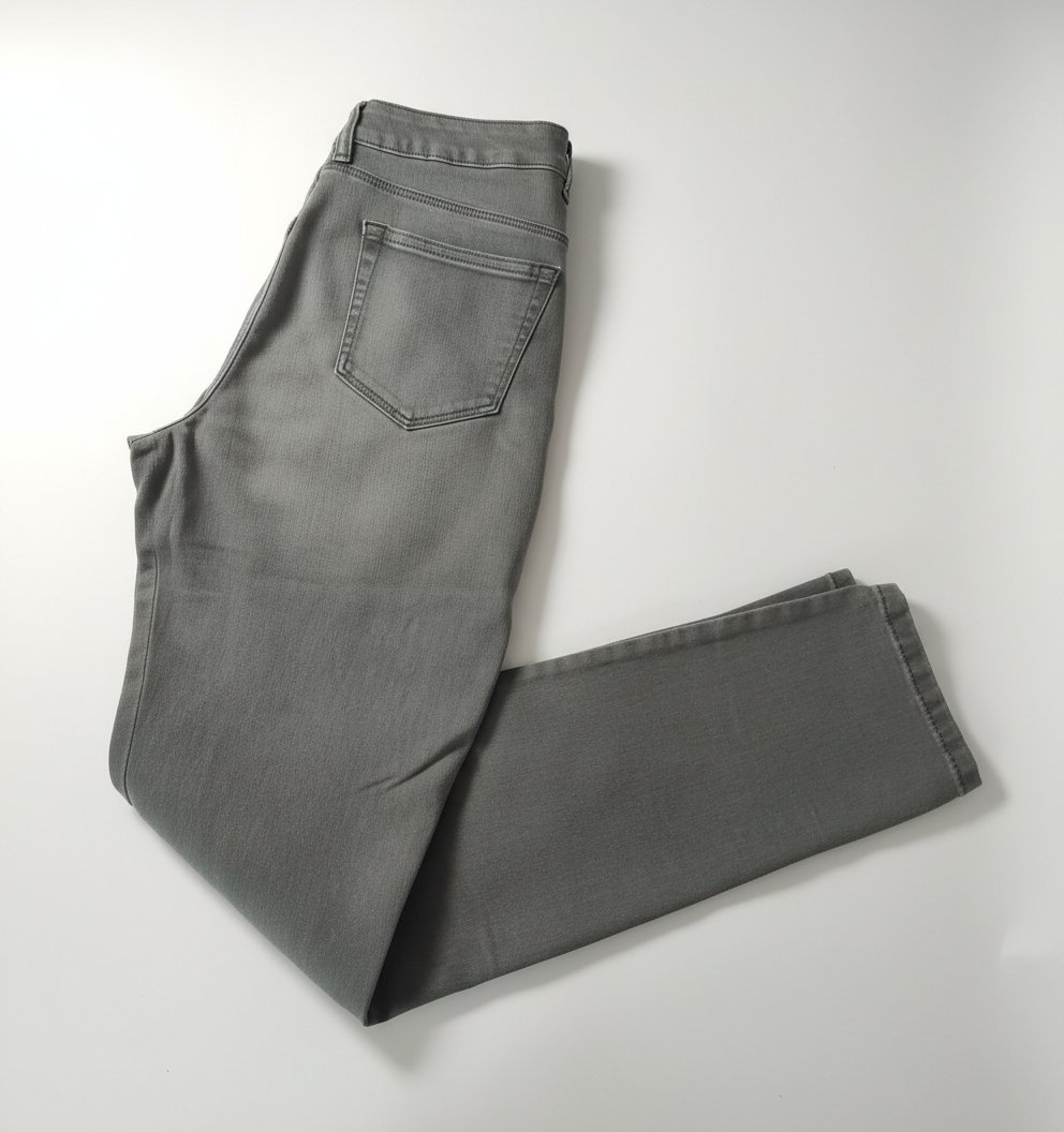 Jean gris clair taille haute taille 38