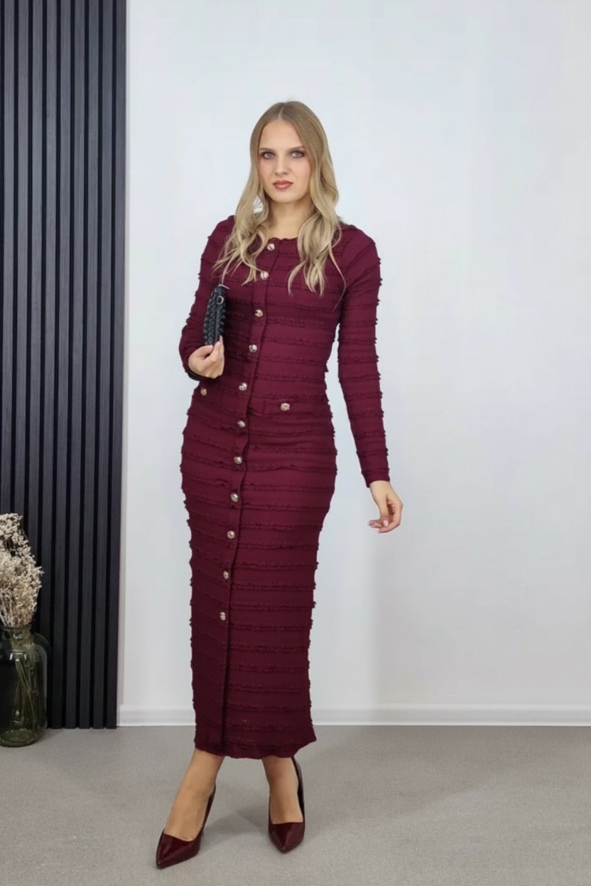 Robe rouge bordeaux 