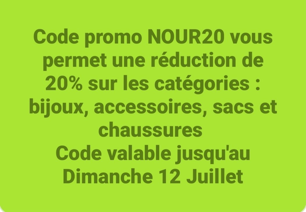 Code promo -20%