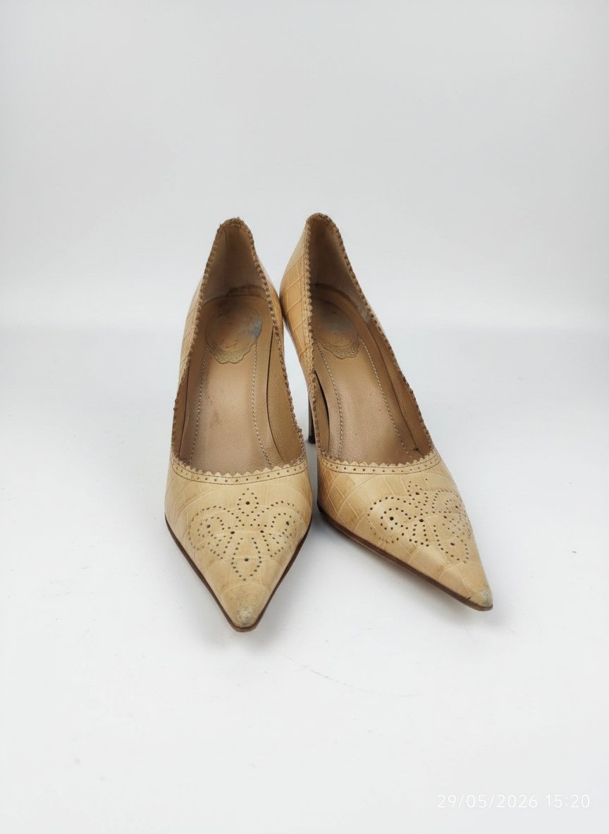 Escarpins Rene Caovilla  en cuir beige