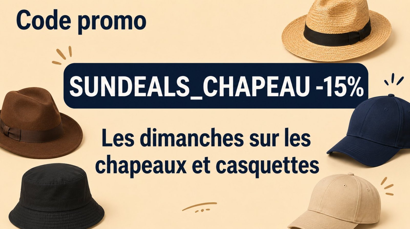 Code promo chapeaux et casquettes 