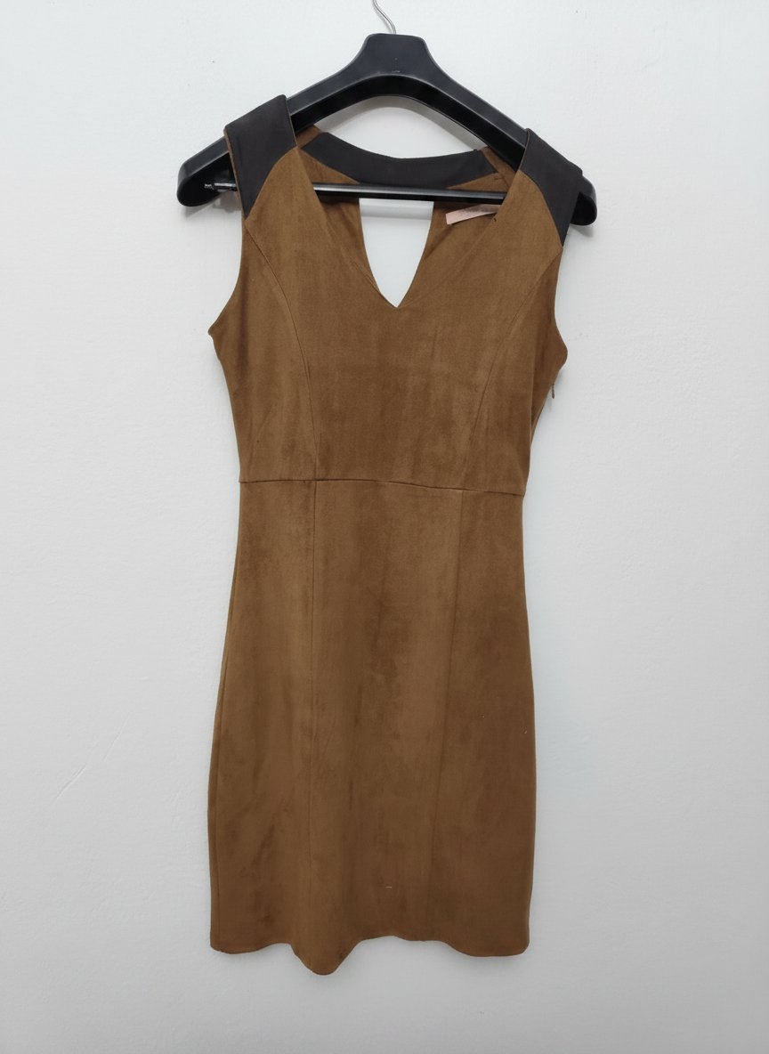 Robe en dain  de couleur camel