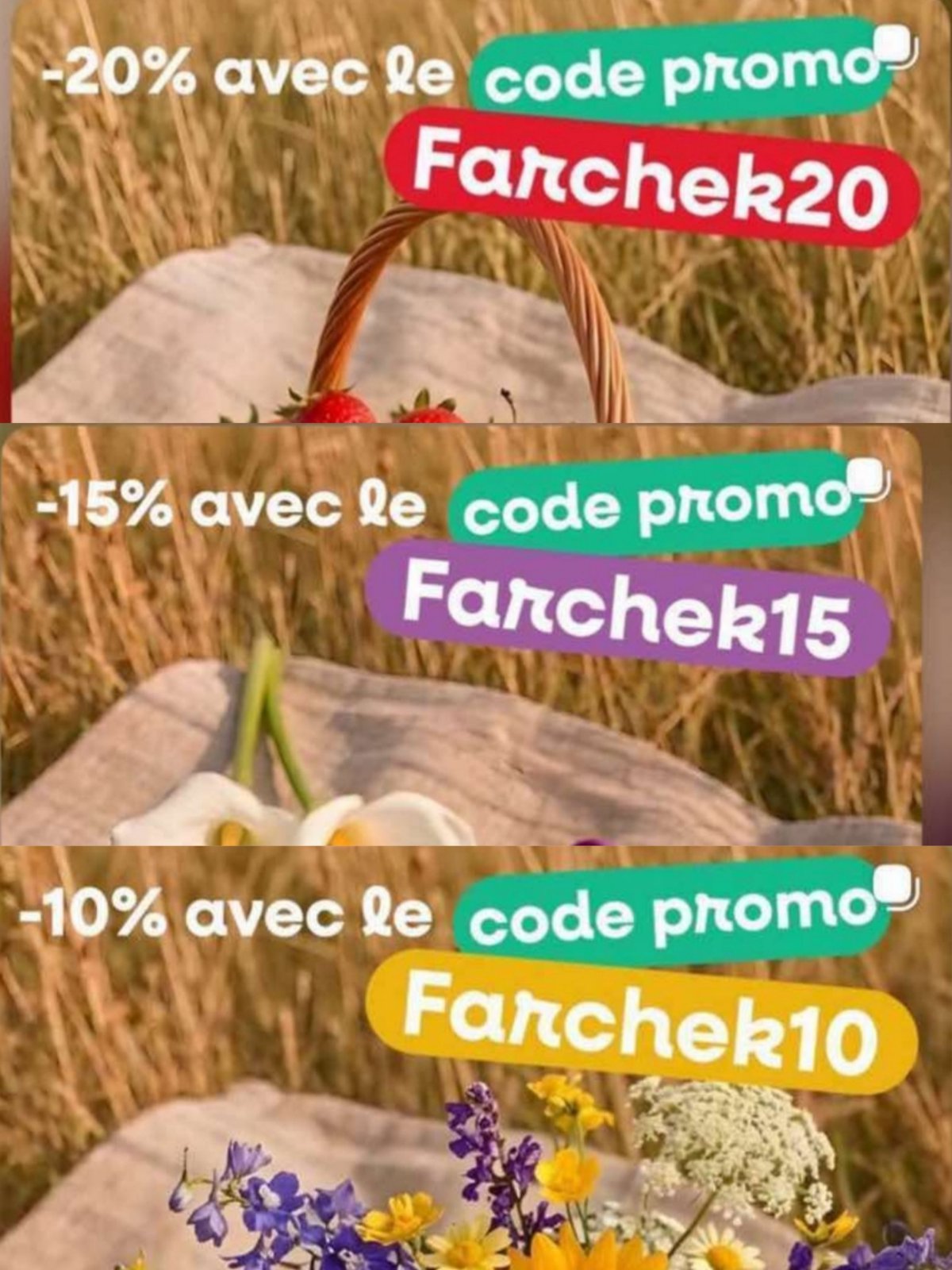 3 codes promo valables jusqu'au 31 Mai 2026