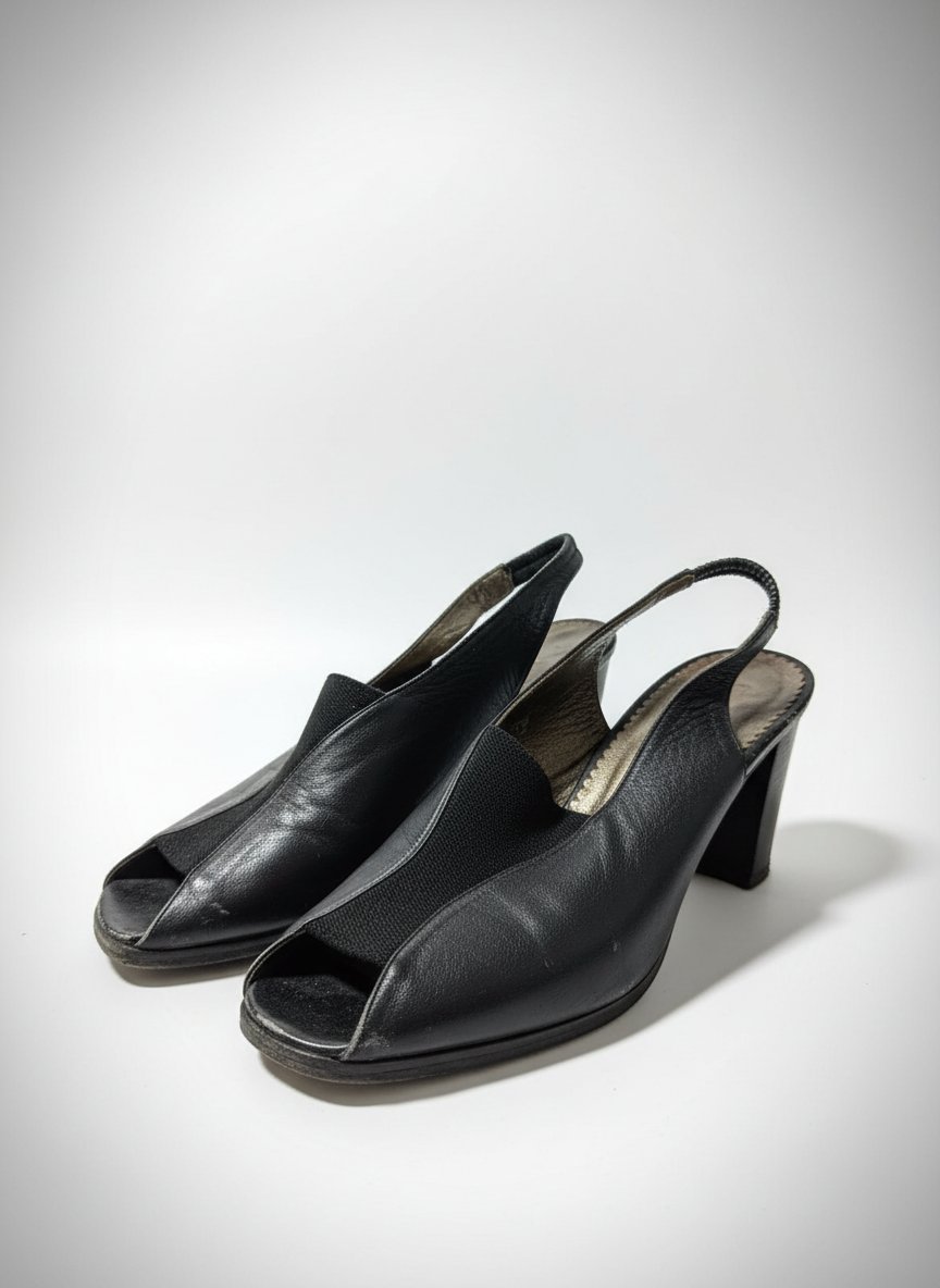 Chaussure femme en cuir noir