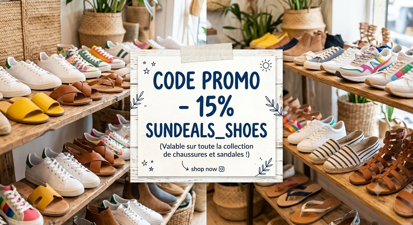 Code promo pour sandales et chaussures 