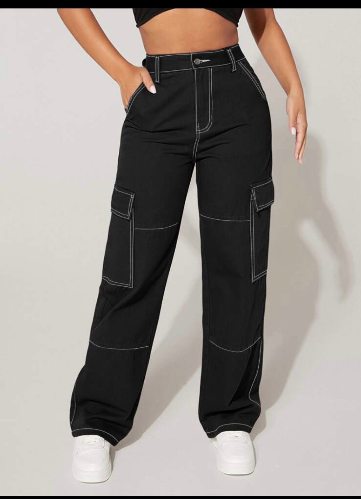 Cargo black jeans