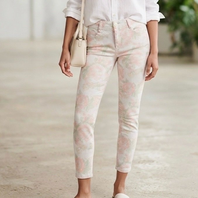 Pantalon fleuri Taille Basse