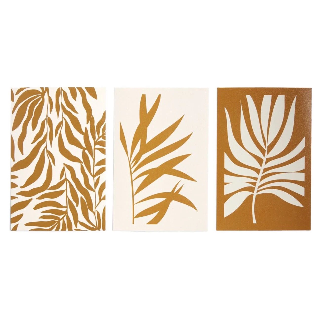 Lot de 3 affiches papier beige et orange 30x40