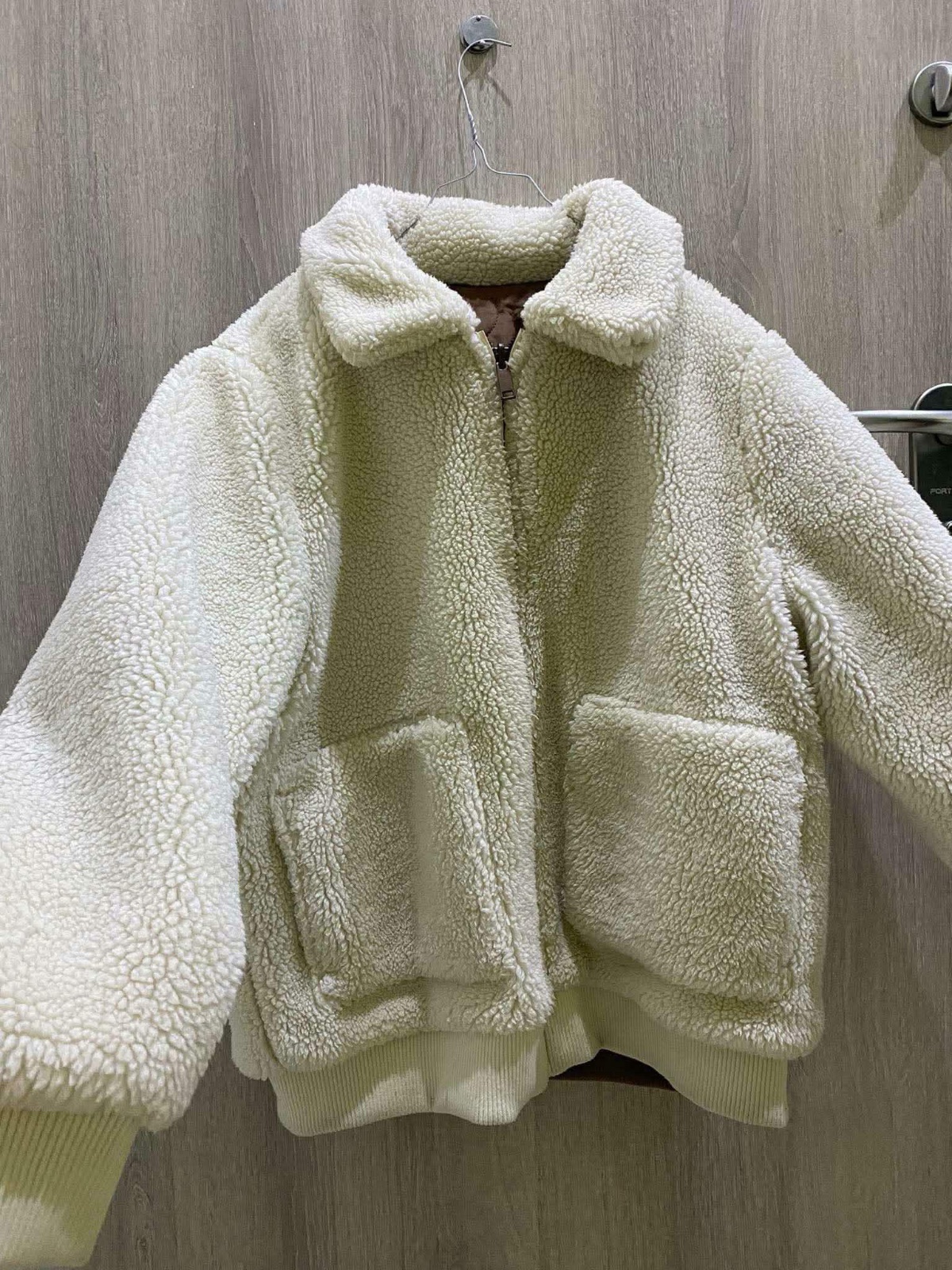 Manteau beige camel double face 
