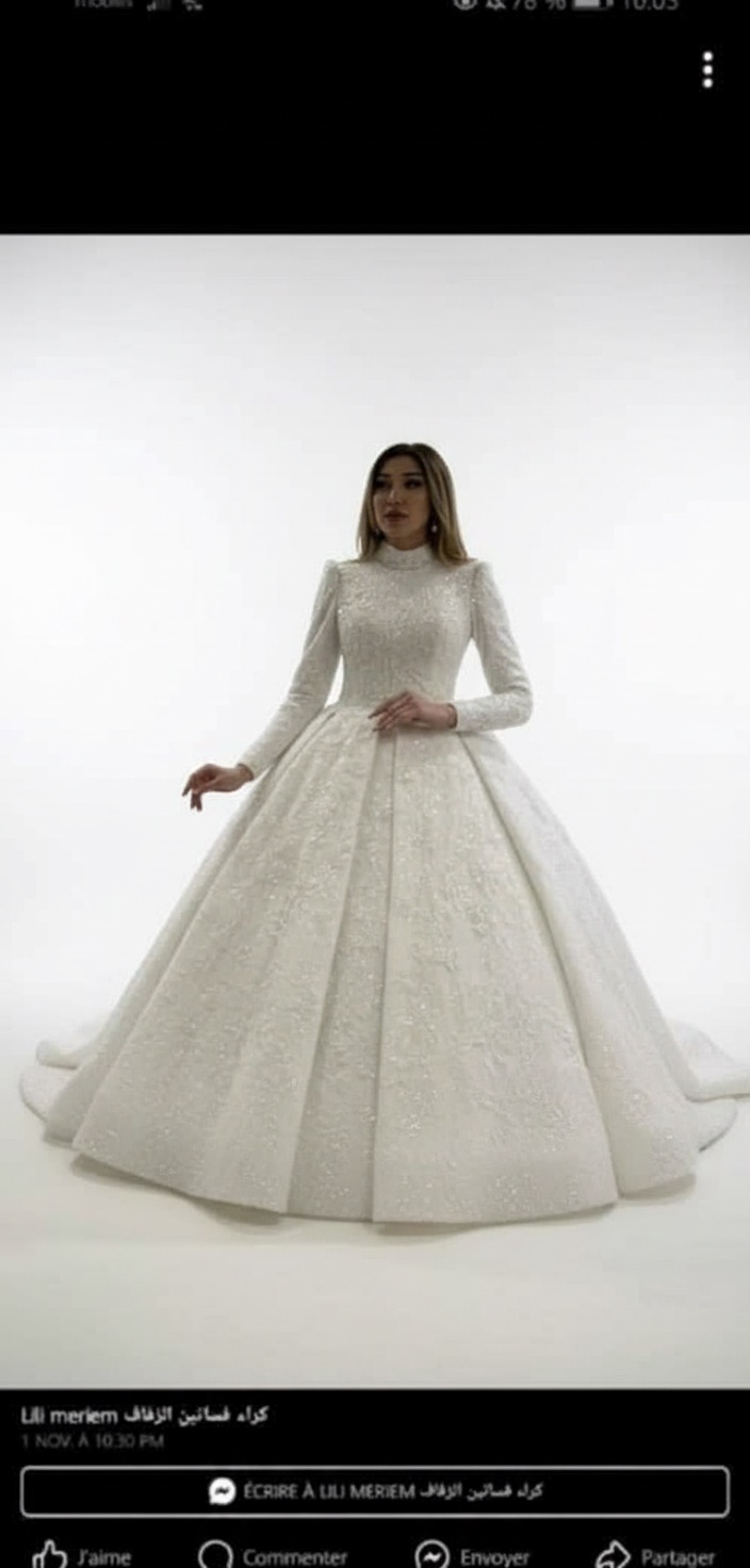 Robe blanche hijab 