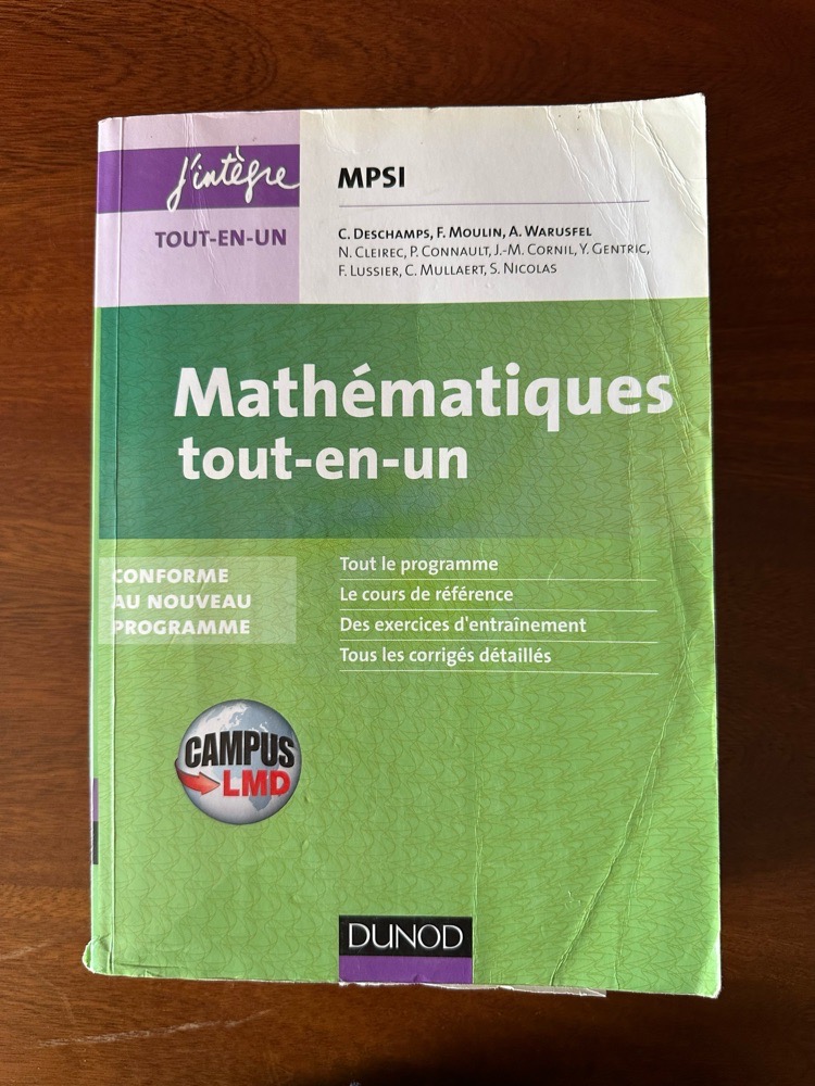 Mathématiques MPSI  tout-en-un (3e édition)