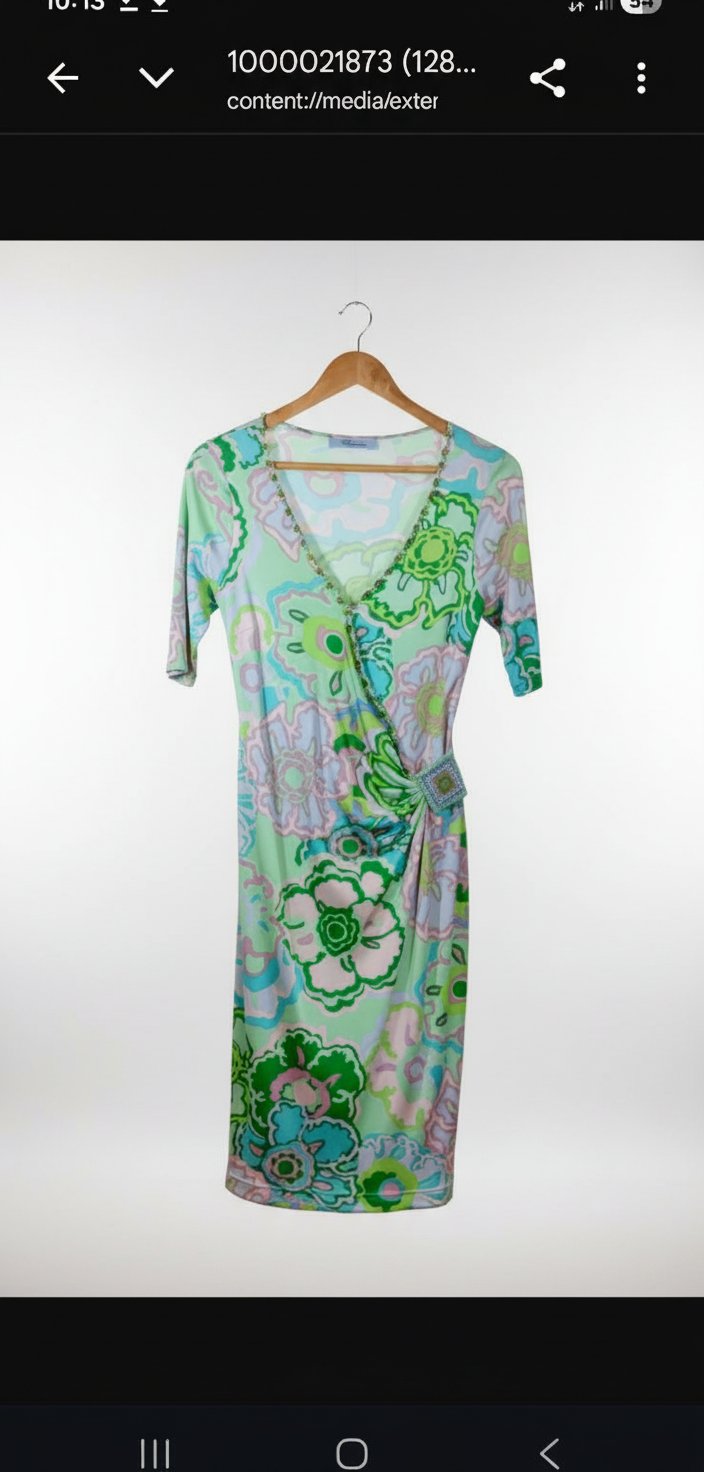 ROBE IMPRIMÉE BLUMARINE AVEC CRISTAUX