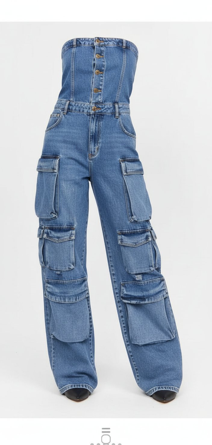 Combinaison Jeans coupe baggy