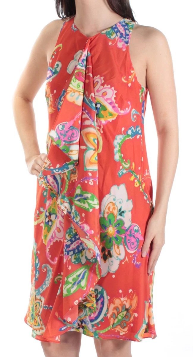 Robe Ralph Lauren sans manches à imprimé floral cachemire multicolore