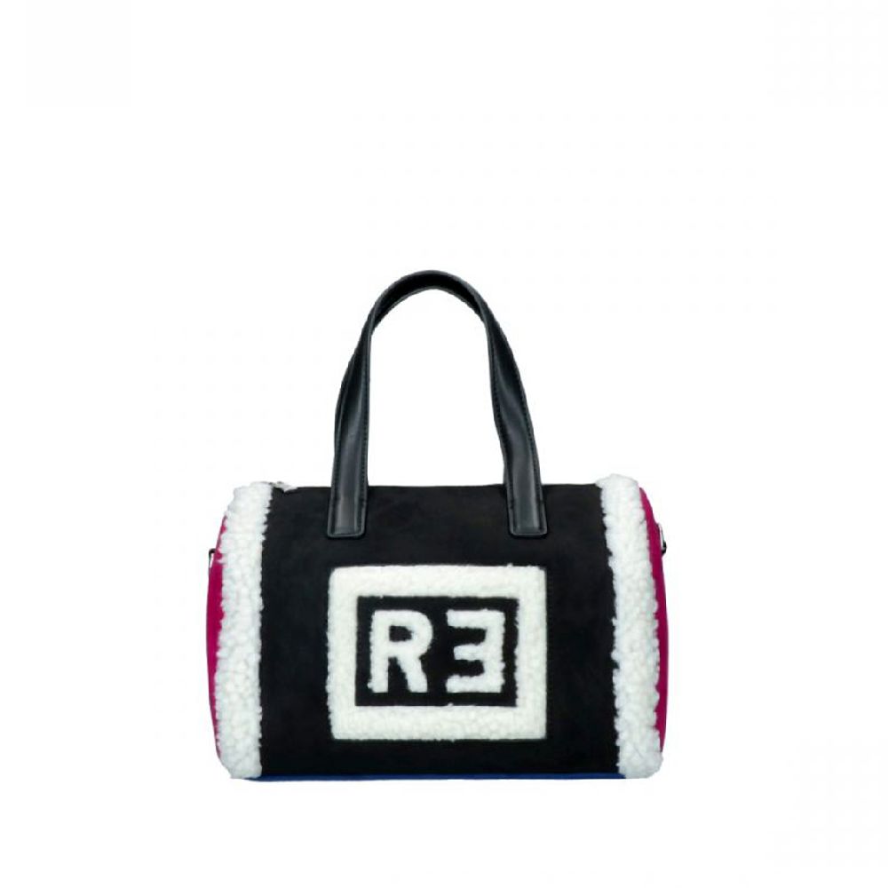 Sac Teddy Rebelle noir/fuchsia/bleu