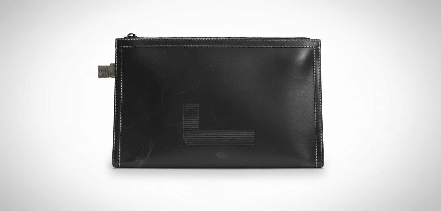 Pochette Lancel Vintage en cuir véritable 