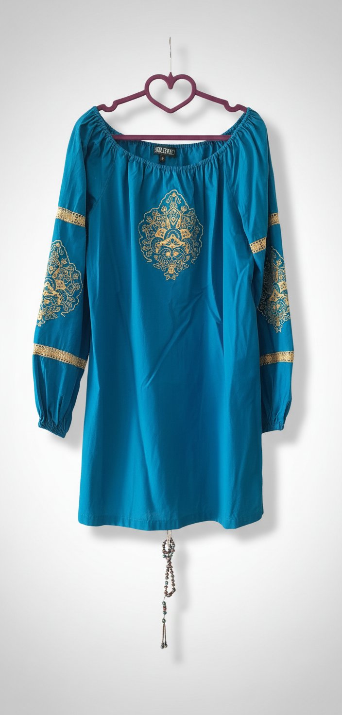 Robe en coton broderie traditionnelle 