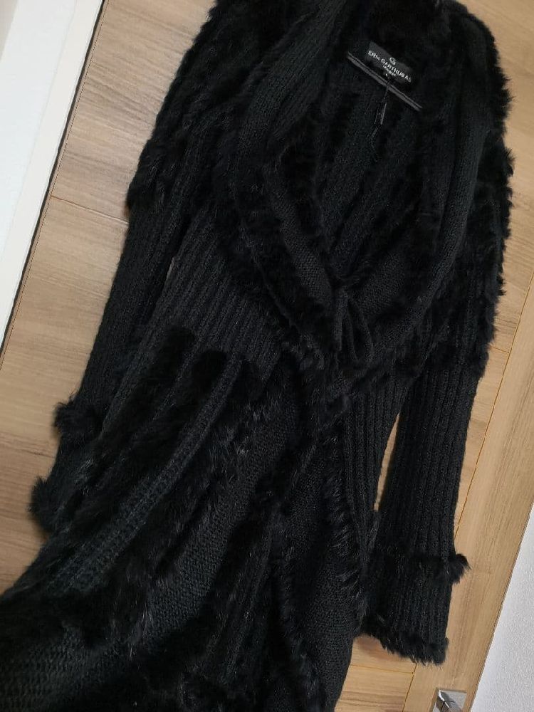 Gilet avec ceinture vrai fourrure Sandro Ferrone