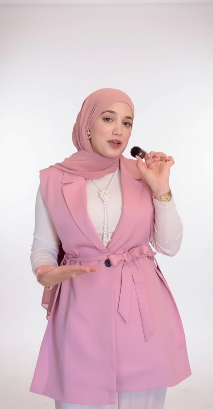 Blazeur sans manche rose taille standard hakom elkol des photos reel motho5ma 3ale5er etlabes femmz voilee et nn voilee 