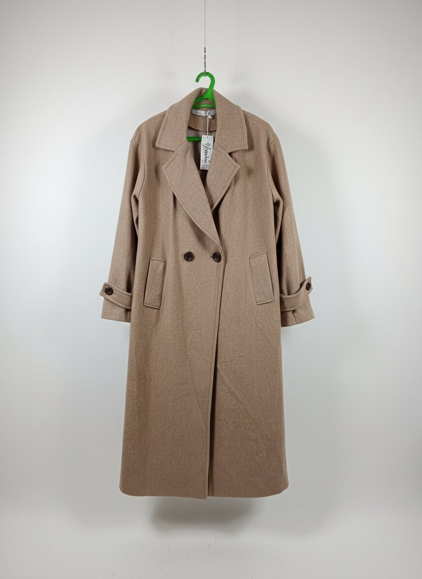 Manteau femme beige neuf avec etiquette taille 42 wilabes 44 5ater style over size moth5om zero defaut 