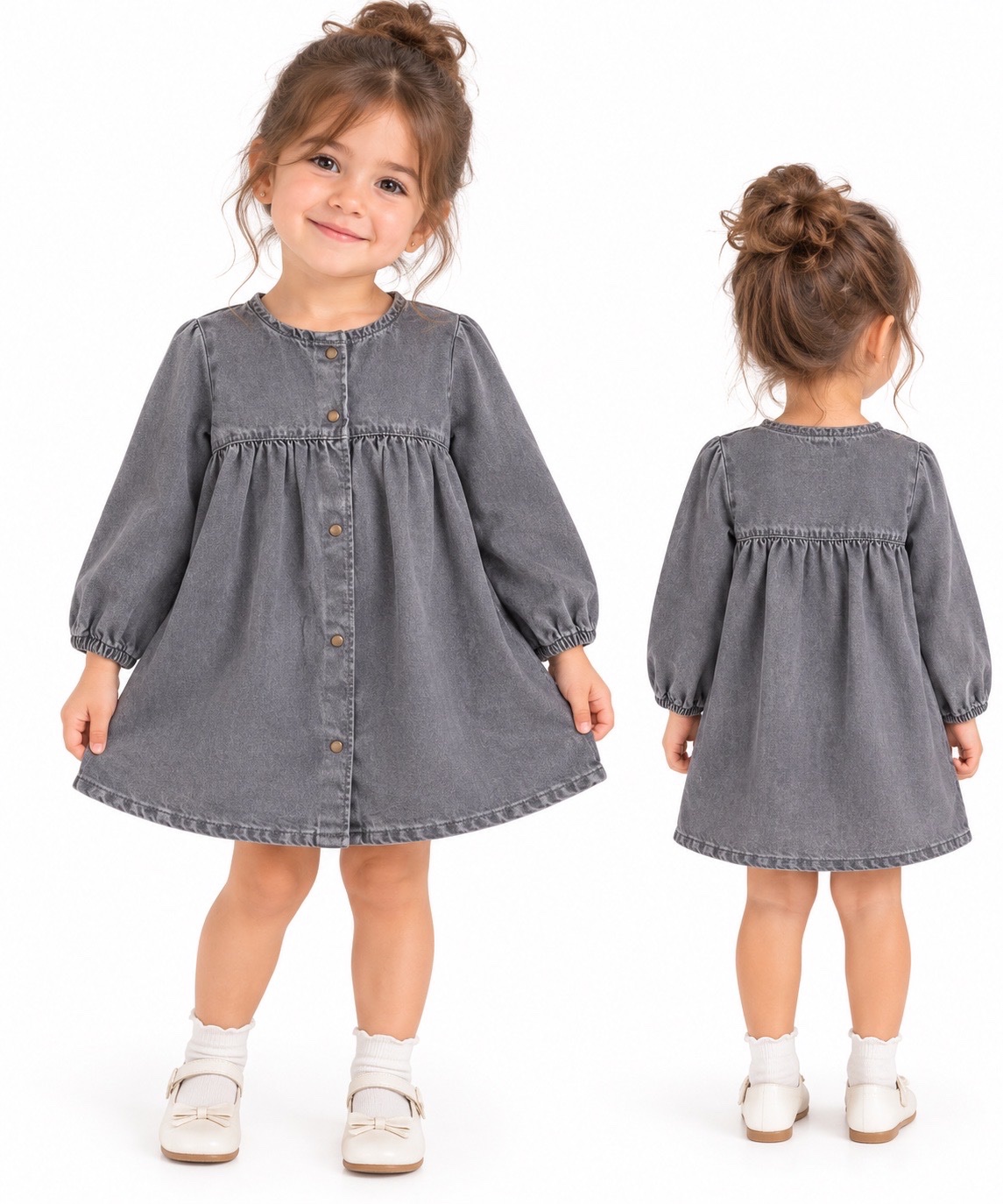 Robe jean gris