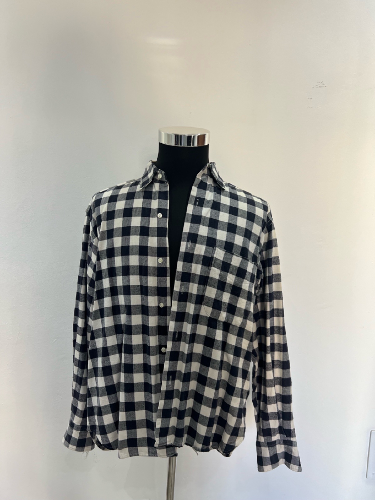 Chemise à carreaux Rude Boy – Noir & blanc 🖤🤍