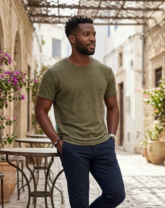T-shirt SMOG vert kaki Taille L