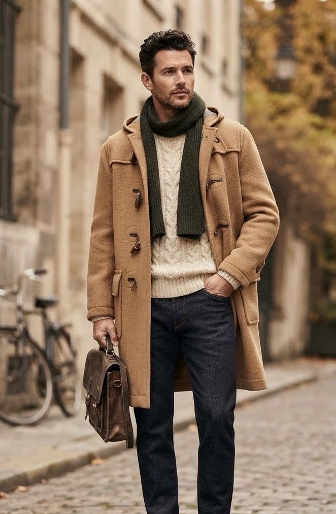 🧥 Manteau hiver camel (style duffle-coat)