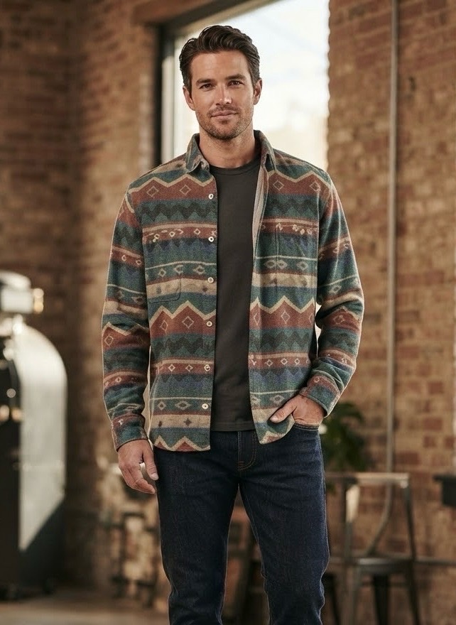 Chemise à carreaux bleus – Cedarwood State (Taille M)