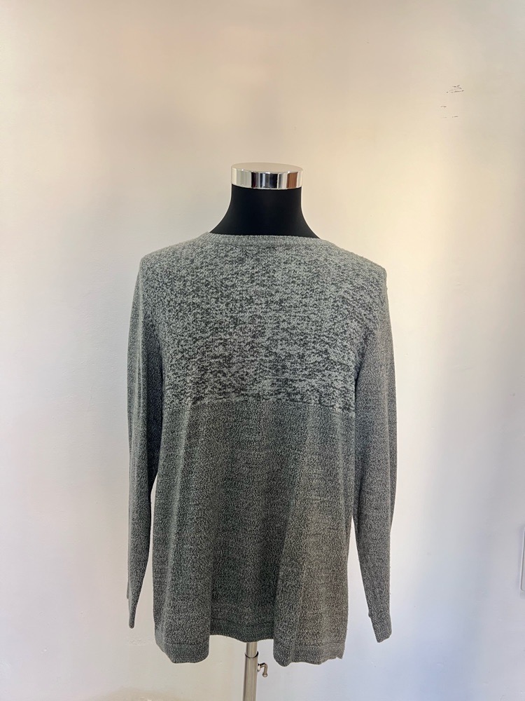 Pull gris à manches longues – Cachemire mélangé 🇮🇹