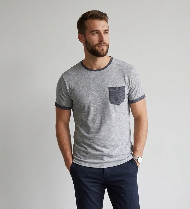 T-shirt gris chiné homme – Beach Surfer