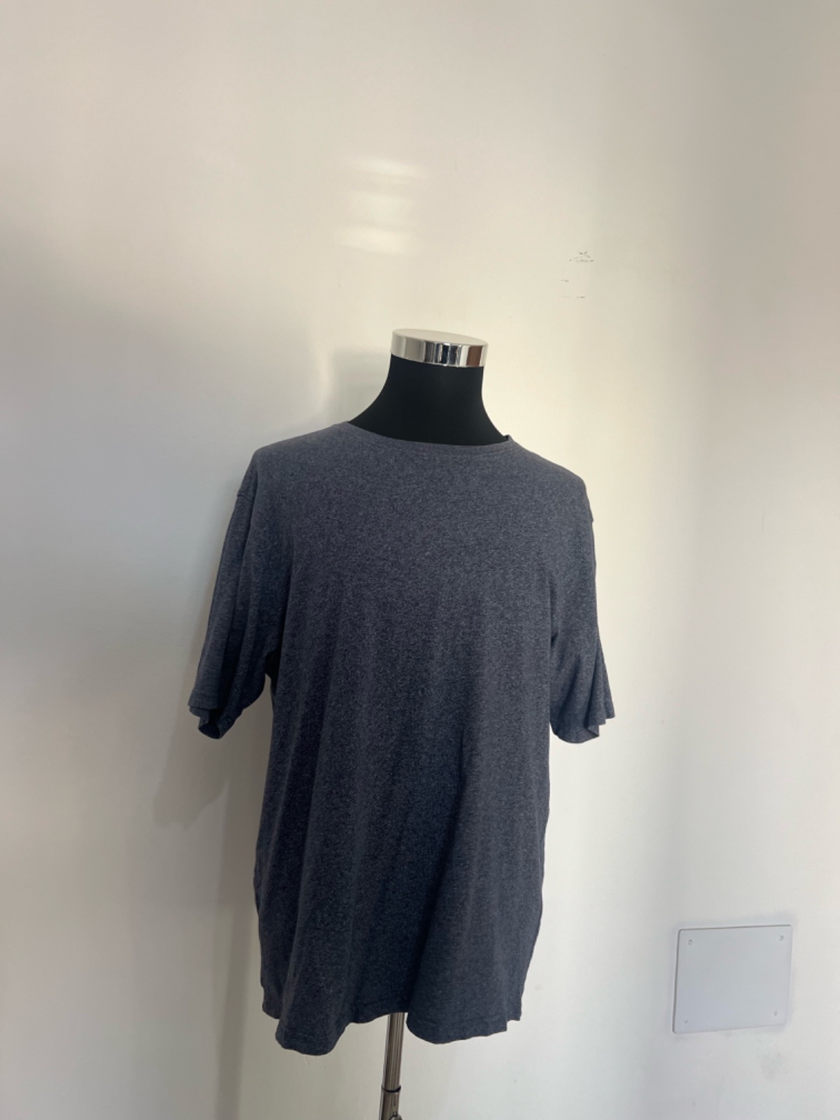 T-shirt bleu chiné manches courtes taille L