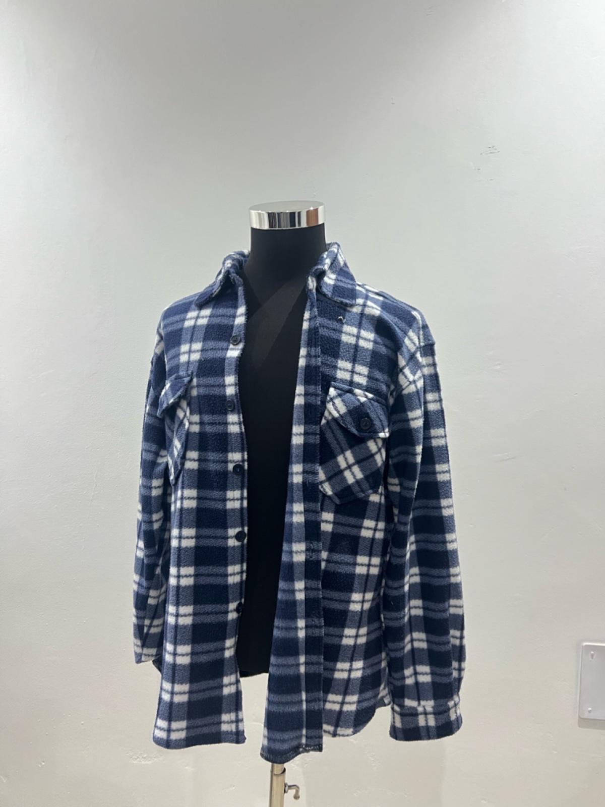 Veste chemise à carreaux bleu & blanc (Taille XXL)