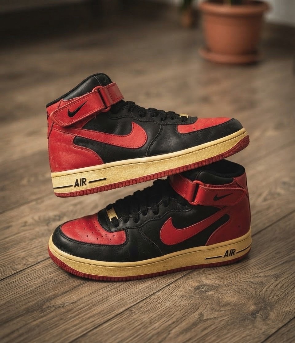Nike Air Force 1 rouge & noir Taille 41