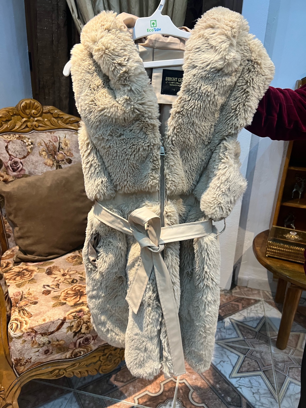Veste fourrure sans manches