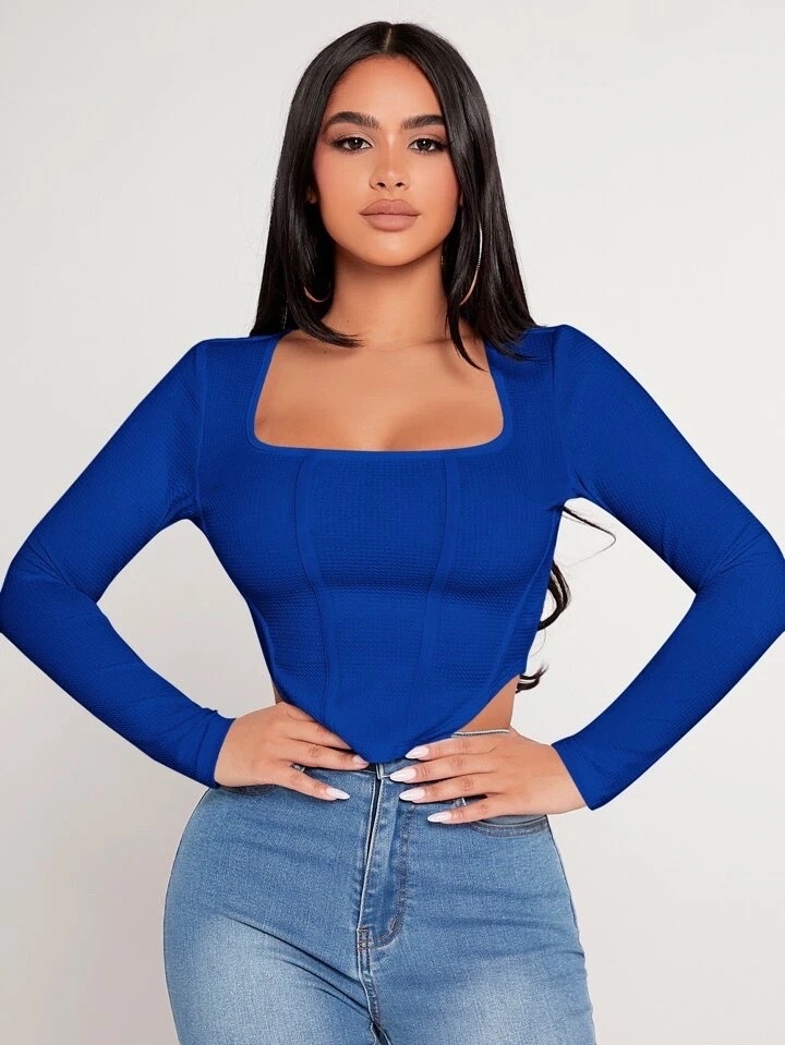 Un joli pull shein couleur bleu indigo 💙🦋