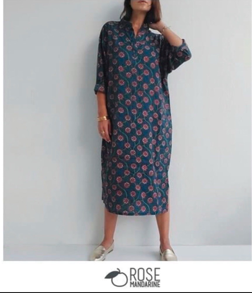 Robe marque tunisienne rose mandarine 