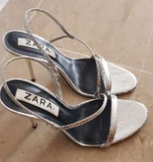 escarpin rose poudré zara