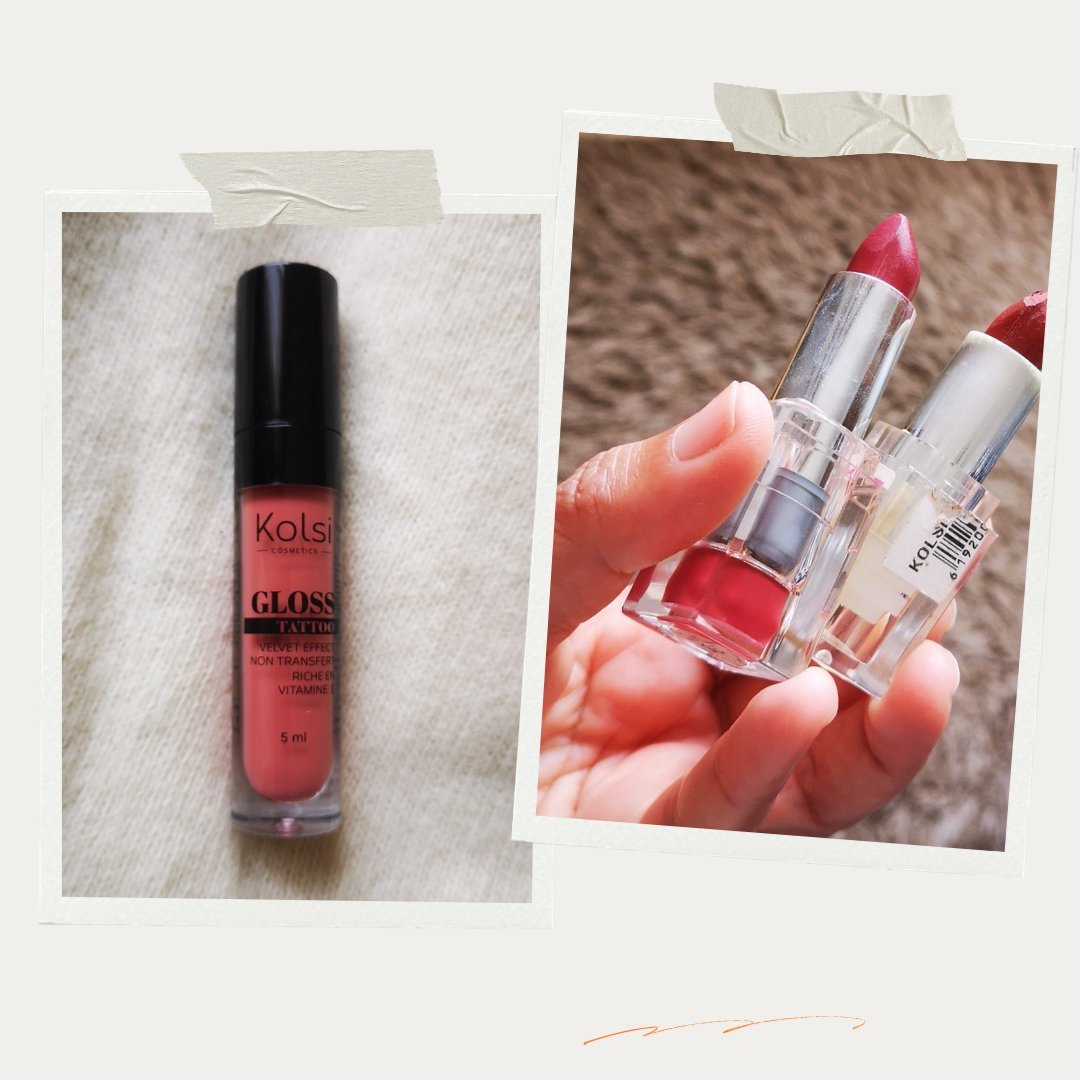 Gloss tattoo Kolsi num 109 avec deux Rouge à lèvre gratuit 