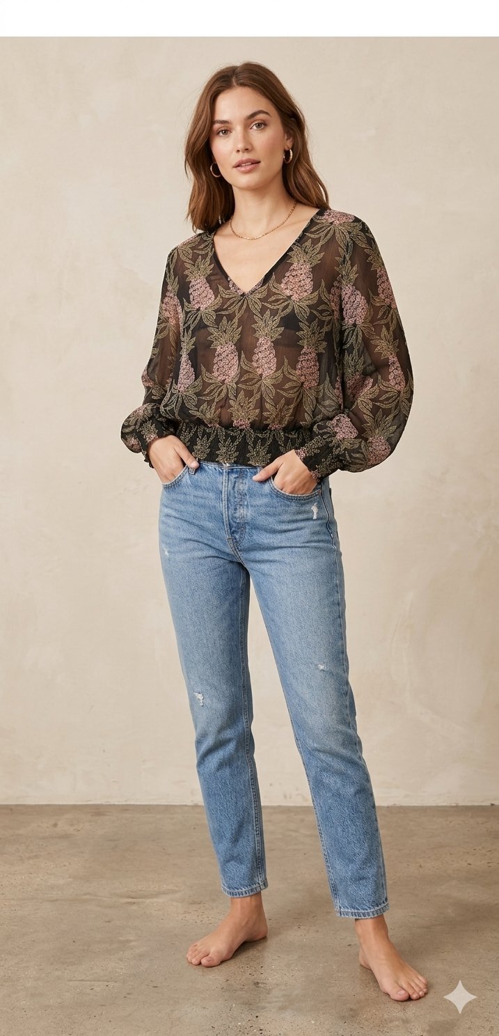Blouse pineapple