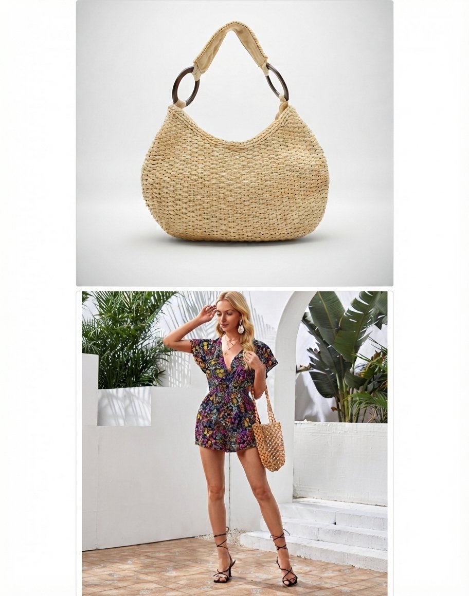 Combinaison fleurie avec un  sac comme cadeau 